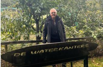Peter Gielen bij de waterkanters